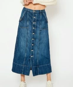 NOEND Denim Rachel Utility Maxi Skirt