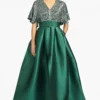 Sachin & Babi One Gown - Hunter Green