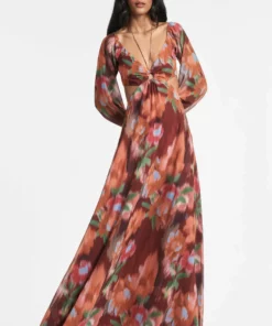 Sachin & Babi Cassandra Dress - Bordeaux Ikat