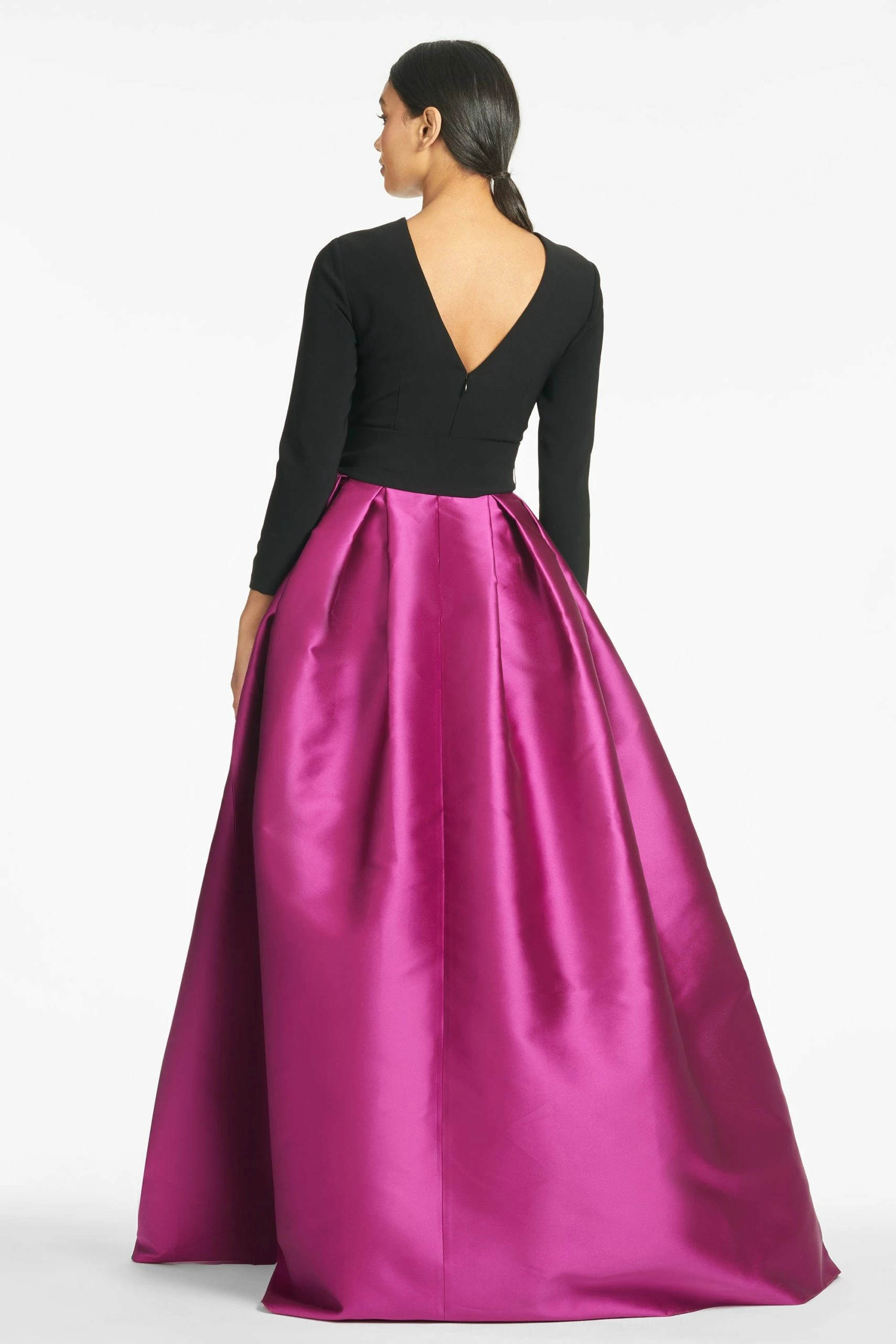 Sachin & Babi Desdemona Gown - Black/Magenta - Image 4