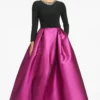 Sachin & Babi Desdemona Gown - Black/Magenta
