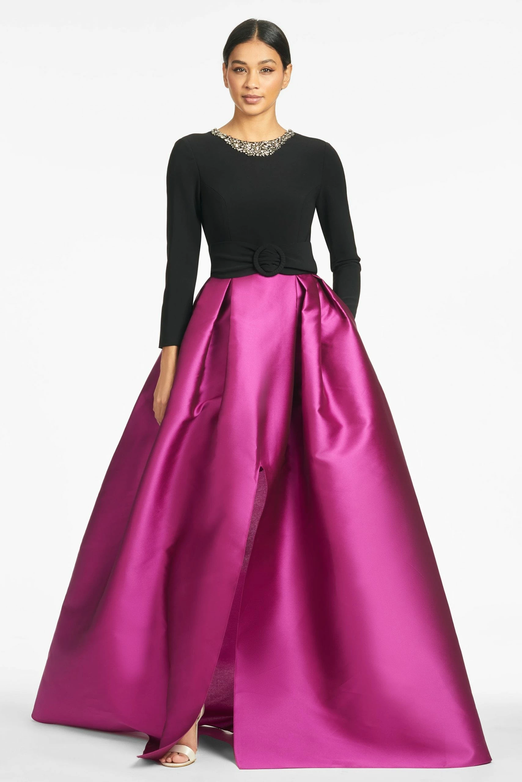 Sachin & Babi Desdemona Gown - Black/Magenta