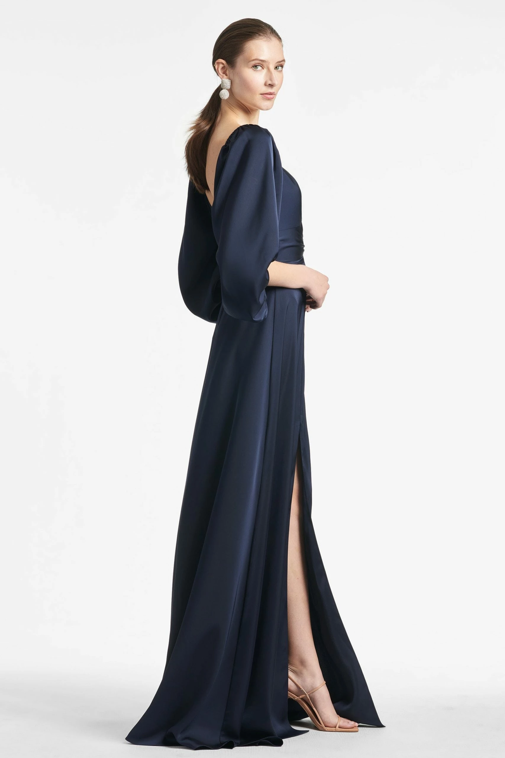 Sachin & Babi Angelina Gown - Navy - Image 3