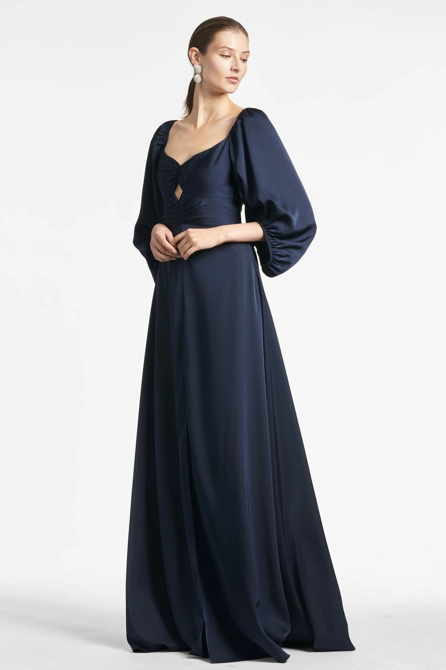 Sachin & Babi Angelina Gown - Navy - Image 2