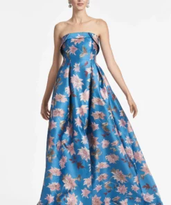 Sachin & Babi Rielle Gown - Slate Dalia Multi