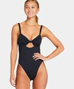 Vitamin A Zuri One Piece - Black EcoLux
