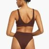 Vitamin A Sienna High Waist Bottom - Chocolate EcoRib