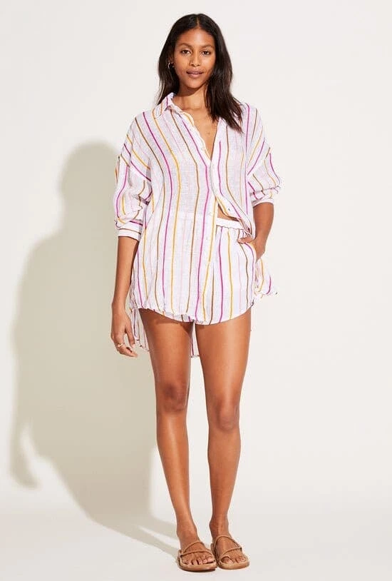 Vitamin A Tallows Linen Short - EcoLinen Sunny Stripe - Image 2