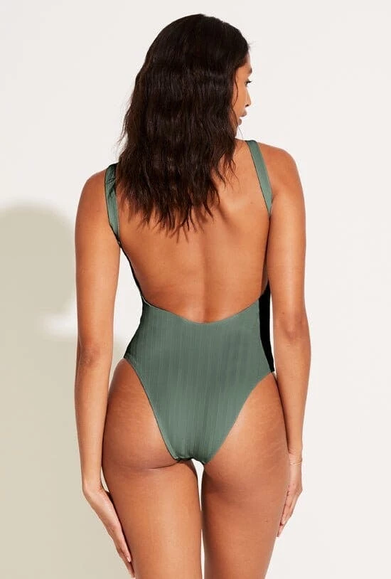 Vitamin A Leah Square Neck One Piece - Aloe Superrib - Image 2