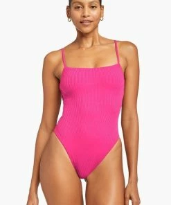 Vitamin A Jenna High Leg One Piece Full Cut - Zinnia Ecorib