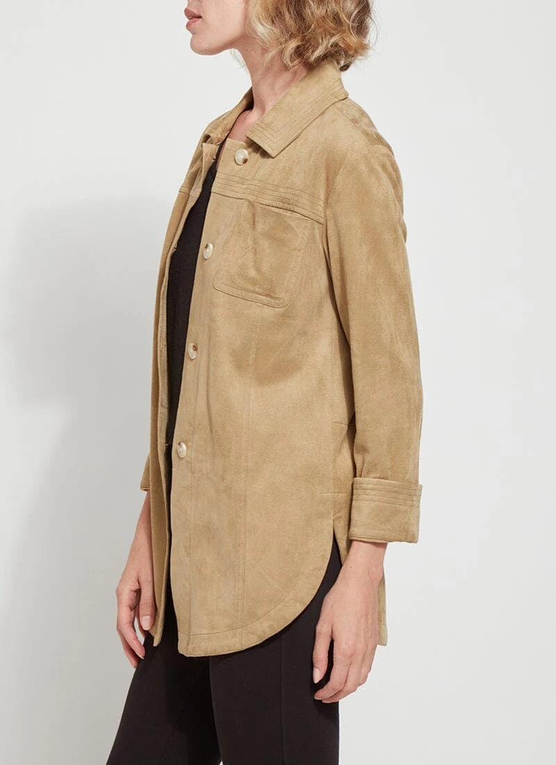 Lysse Lori Lt Vegan Suede Overshirt - Image 4