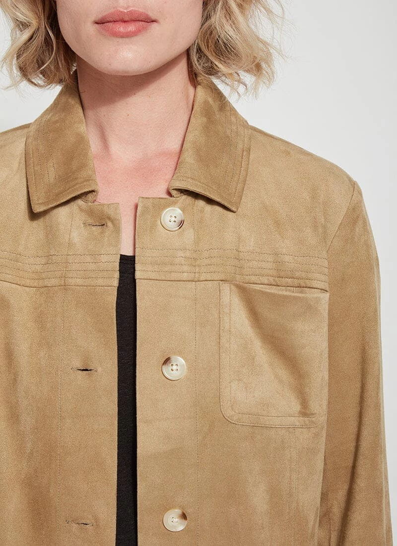 Lysse Lori Lt Vegan Suede Overshirt - Image 3