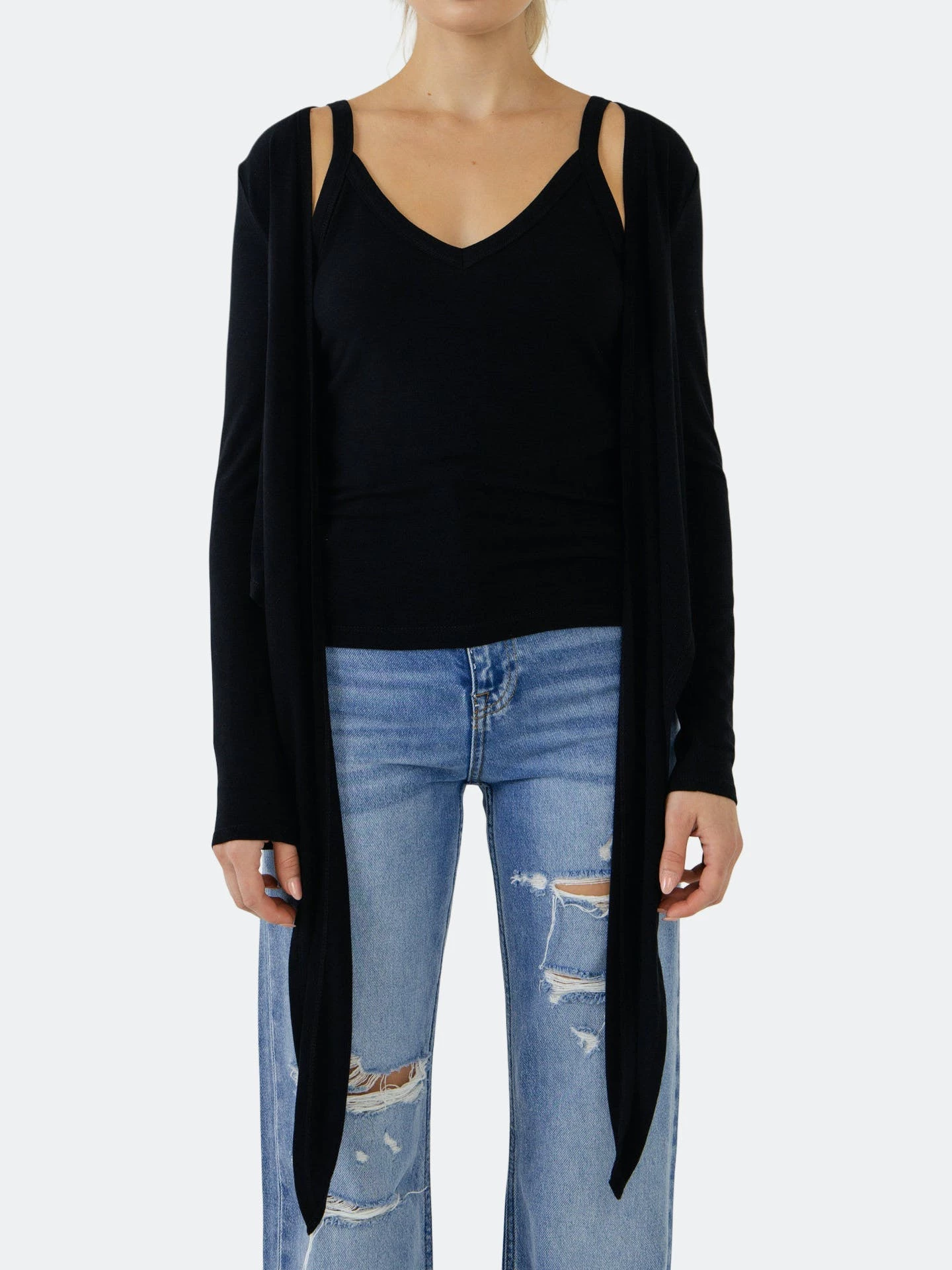 Grey Lab Two Piece Set Cardigan Cami - Image 9