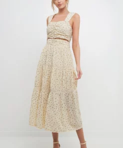 Free The Roses The Roses Ruched Bandeau Laced Floral Top