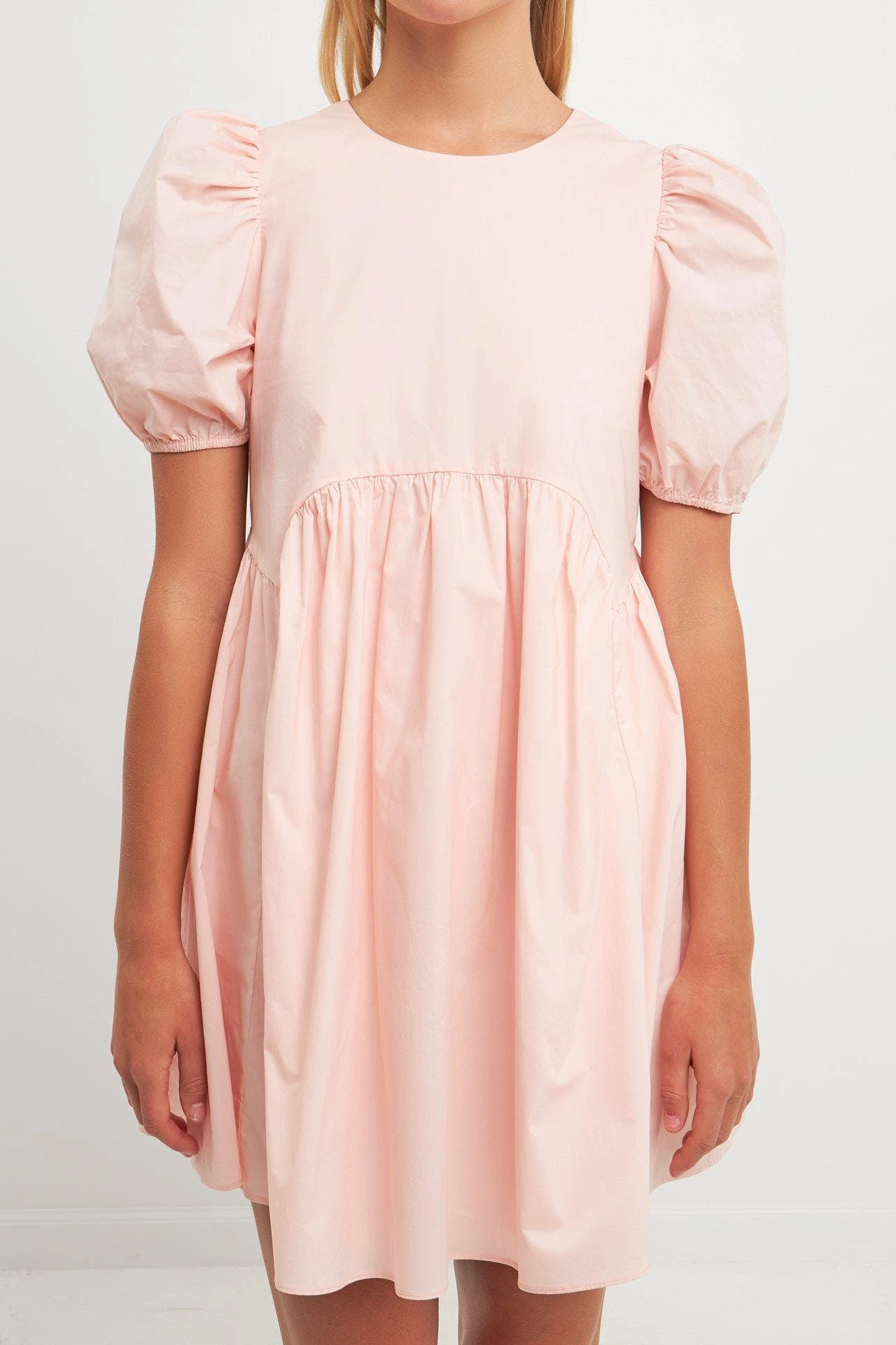 English Factory Asymmetrical Baby Doll Mini With Back Spaghetti Ties - Image 5