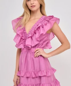 Endless Rose Uffle Detail Mini Dress