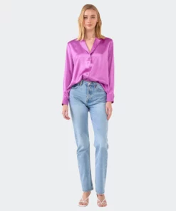 Endless Rose Classic Satin Over Shirt