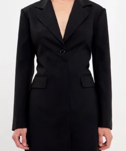 Endless Rose Collared Dress With Open Back Detail