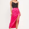 Endless Rose Front Slit Midi Skirt