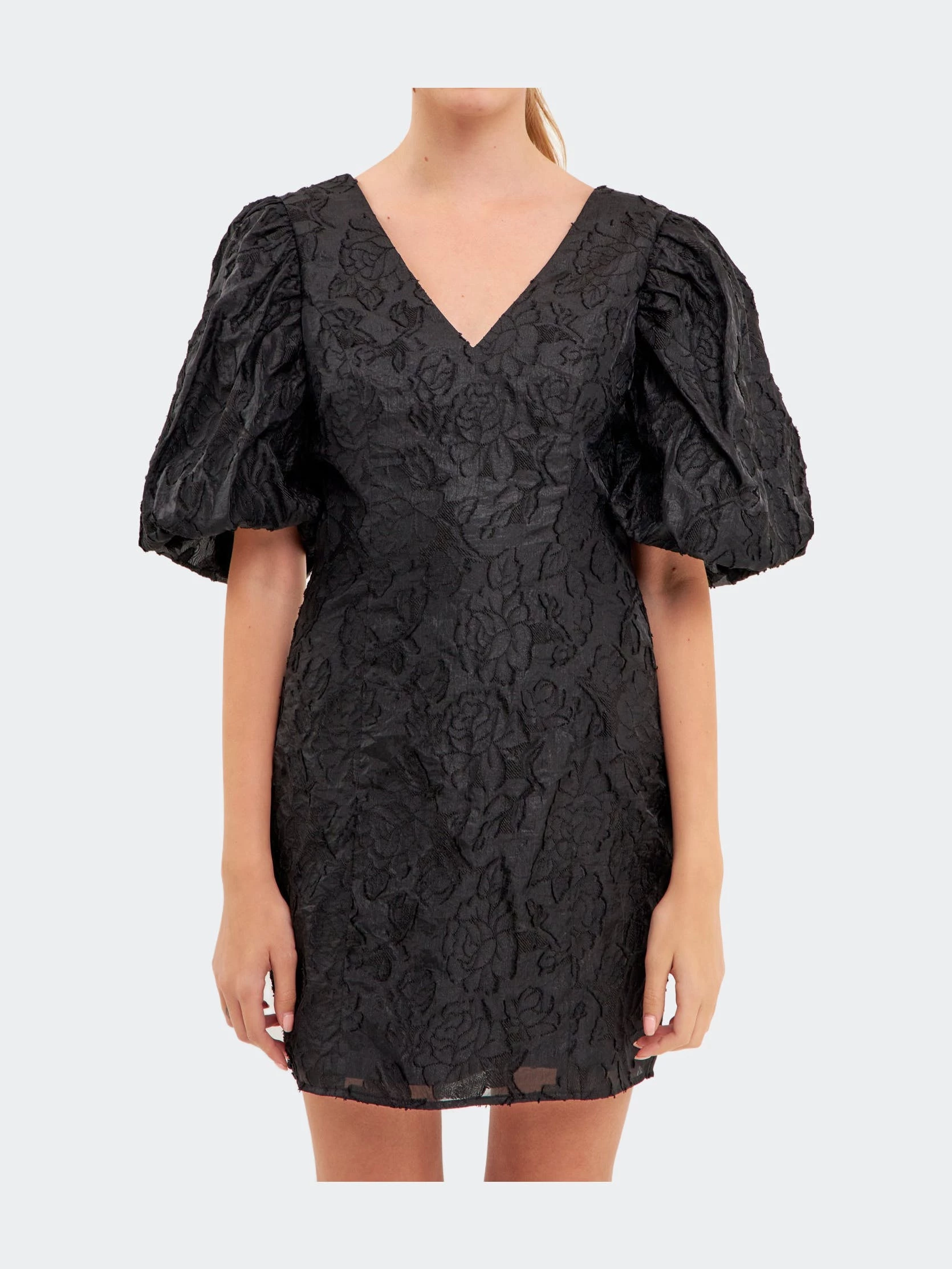 Endless Rose Puff Sleeve Embroidered Mini Dress - Image 7