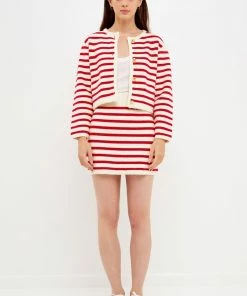 English Factory Knit Mini Skirt