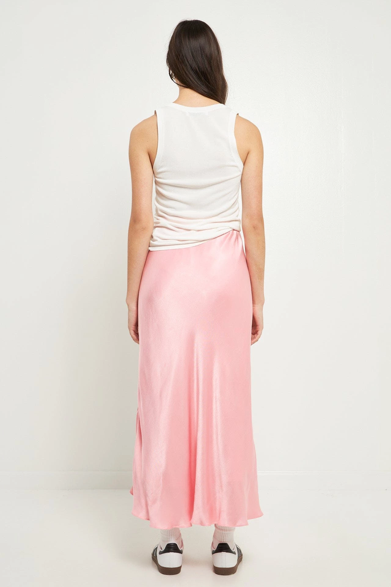 Grey Lab Satin Maxi Skirt - Image 3