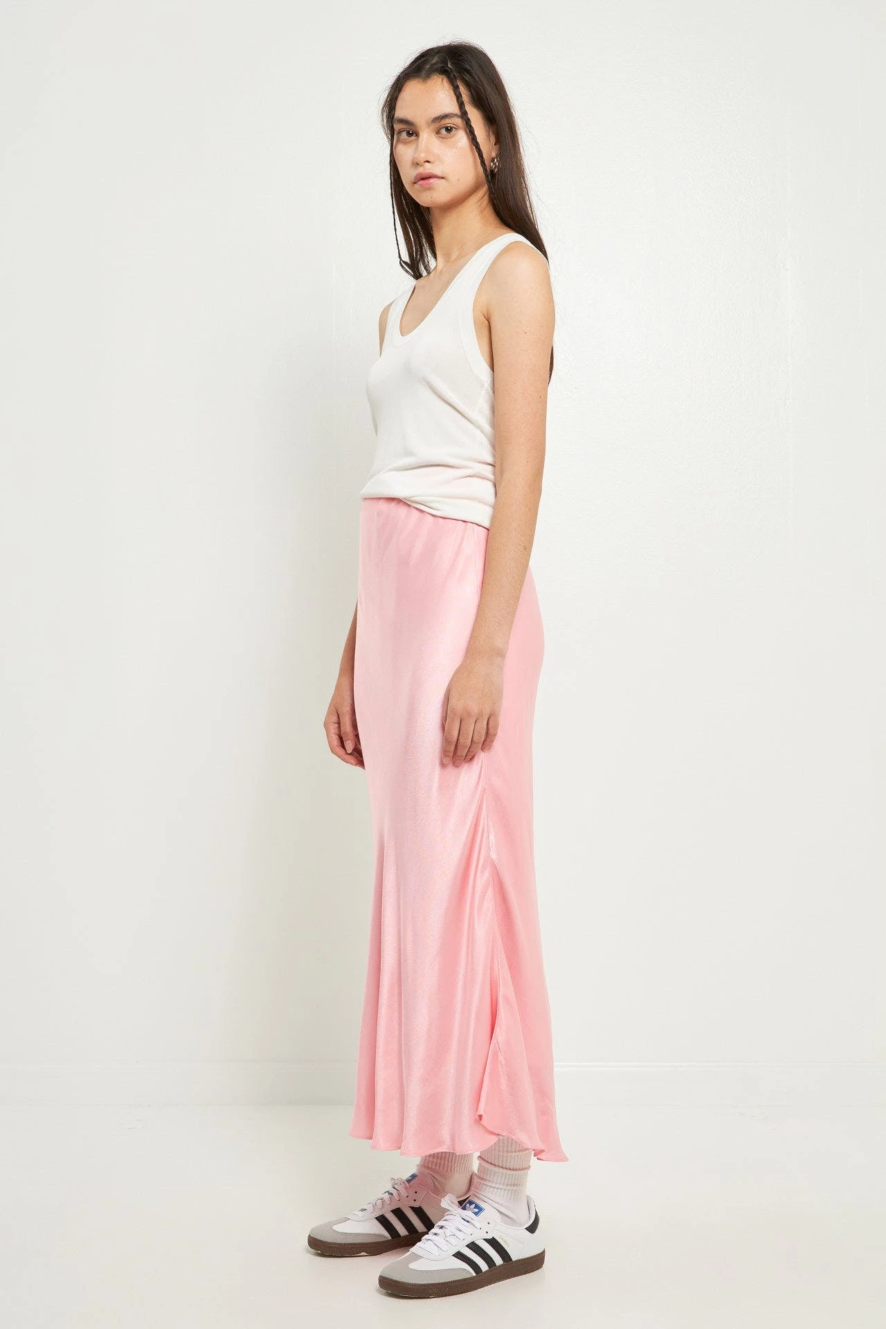 Grey Lab Satin Maxi Skirt - Image 2