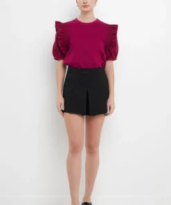 English Factory Ruffle Sleeve T-Shirt