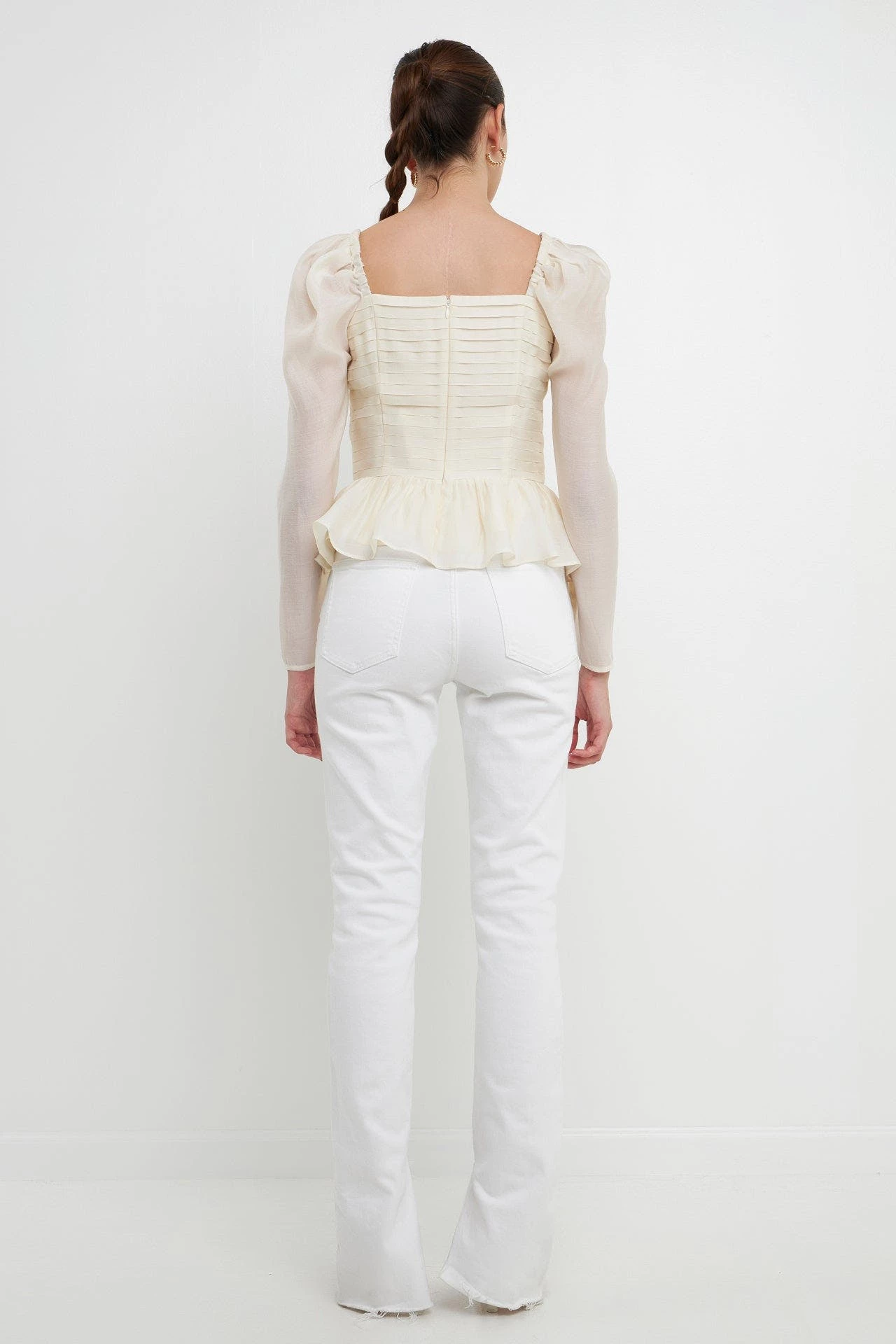 Endless Rose Long-Sleeve Peplum Top - Image 4