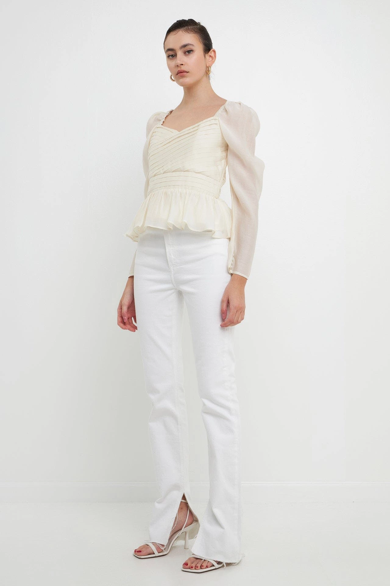 Endless Rose Long-Sleeve Peplum Top - Image 3