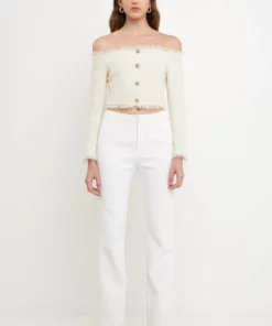 Endless Rose Off-The-Shoulder Long Sleeve Top