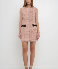 Endless Rose Premium Sleeveless Tweed Mini Dress