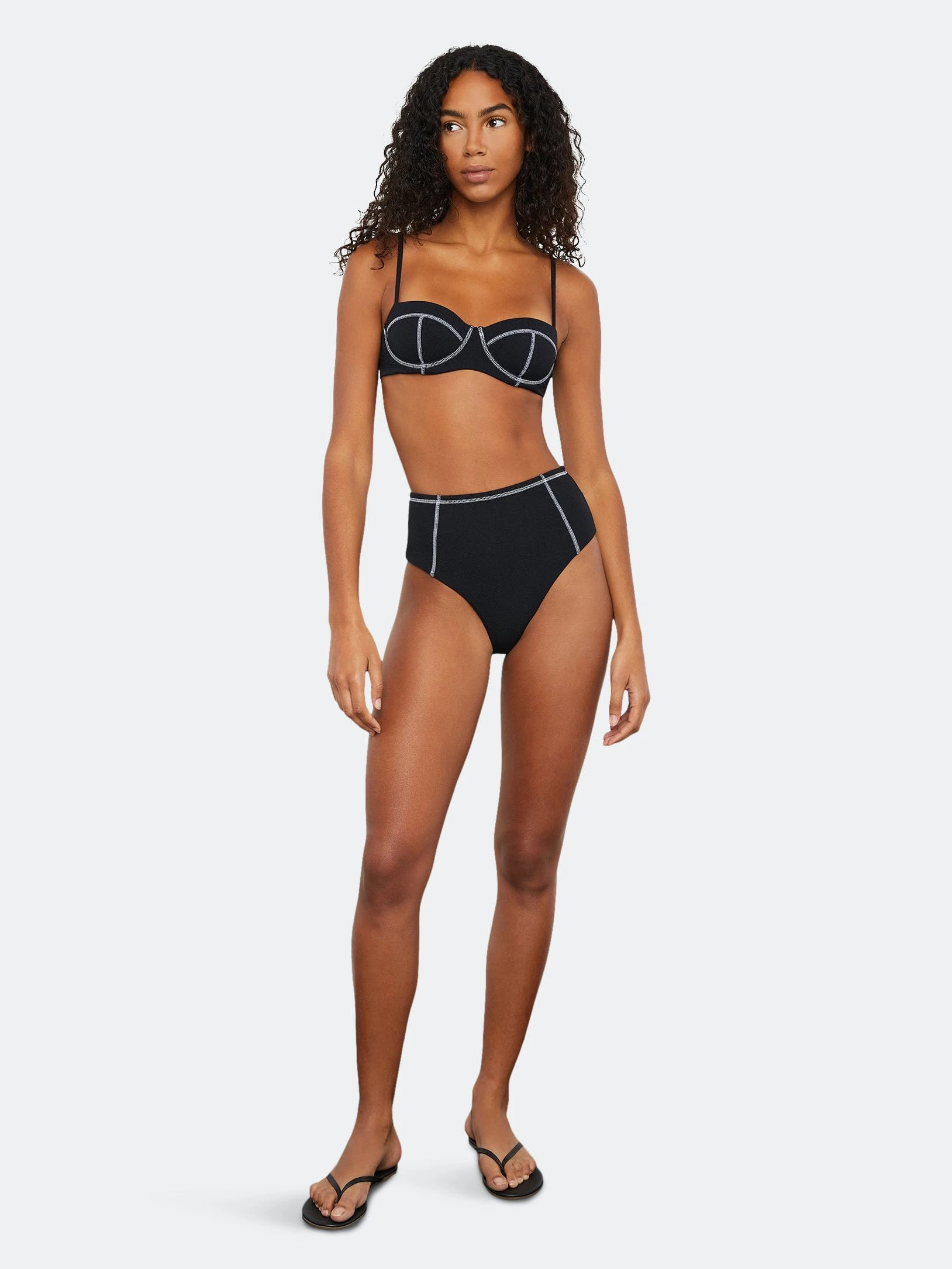 Onia Flora Crinkle Bikini Top - Image 4