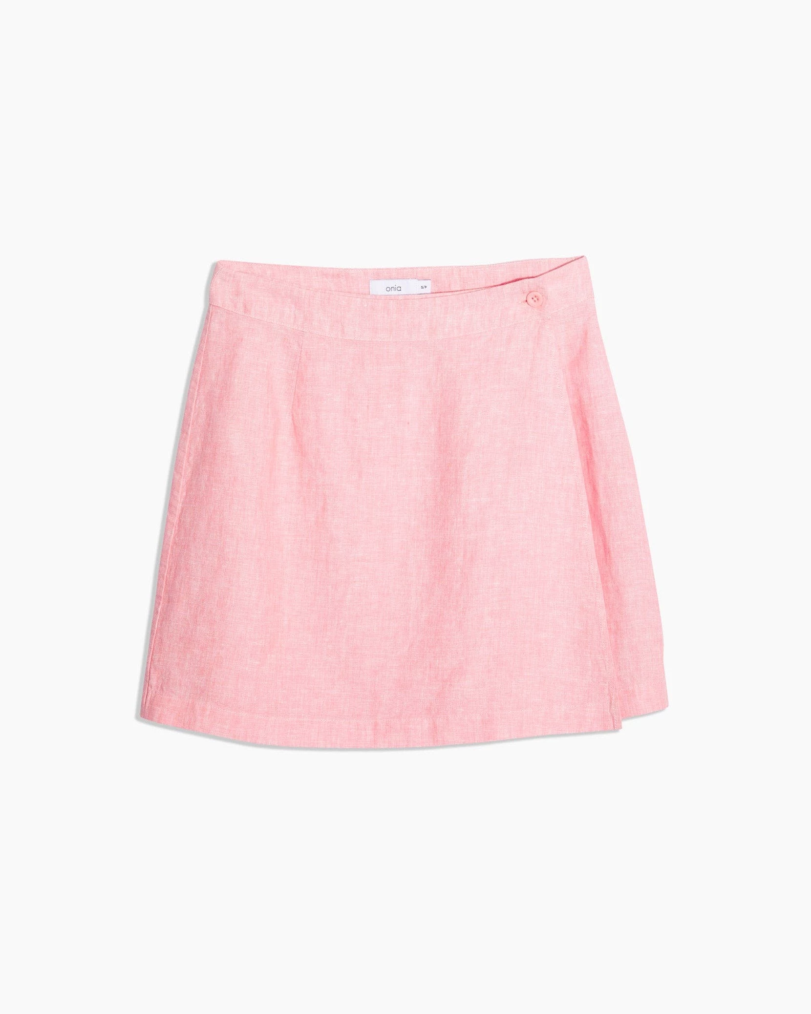 Onia Linen Mini Wrap Skirt - Rosette