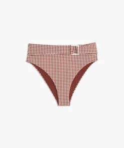 Onia Anais Bikini Bottom - Paprika White Gingham