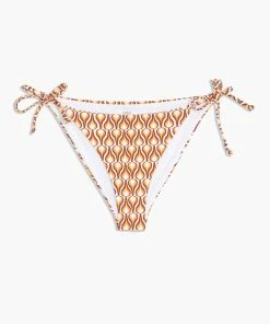 Onia Kate Bikini Bottom - Paprika Multi Flame Geo