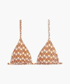 Onia Alexa Bikini Top - Paprika Multi Flame Geo