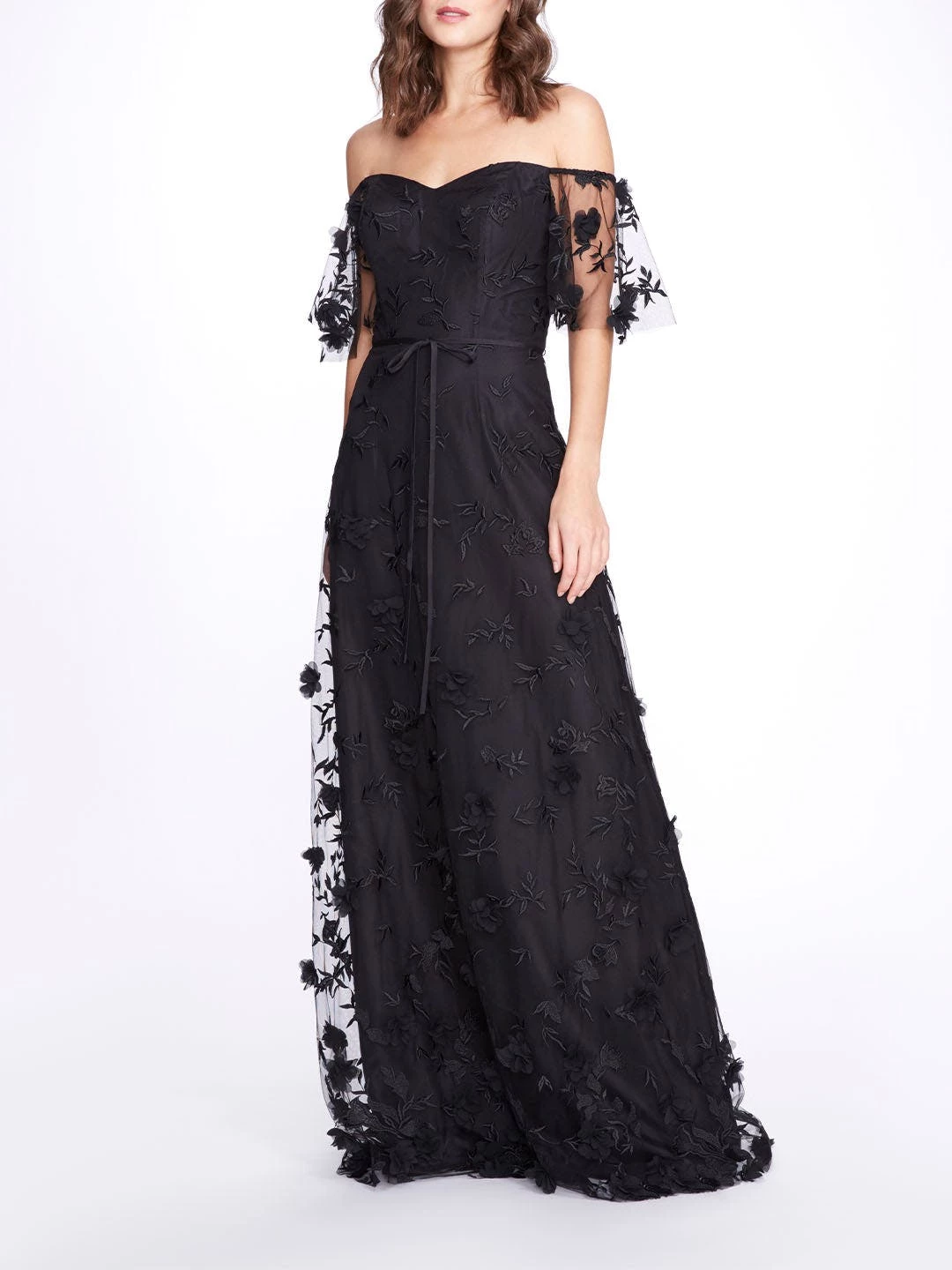Marchesa Bridesmaids Portici Gown - Black
