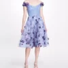 Marchesa Notte Floral Sweetheart Cocktail Dress