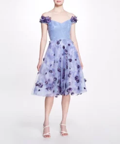 Marchesa Notte Floral Sweetheart Cocktail Dress