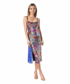 Dress The Population Rory Dress - Wisteria Multi