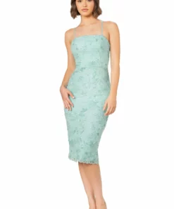 Dress The Population Josselyn Mint Midi Dress