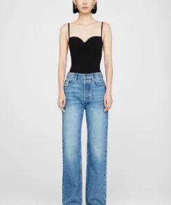 ANINE BING Via Bodysuit - Black