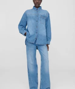 ANINE BING Sloan Shirt - Panama Blue