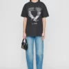 ANINE BING Lili Tee Eagle - Washed Black
