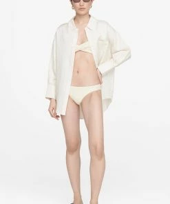 ANINE BING Riza Bikini Bottom - Cream