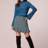 B.O.G. Collective Teal Diamond Mini Skirt