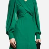 ONE33 SOCIAL The Fiona Cocktail Dress - Green Sleeved