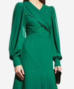 ONE33 SOCIAL The Fiona Cocktail Dress - Green Sleeved