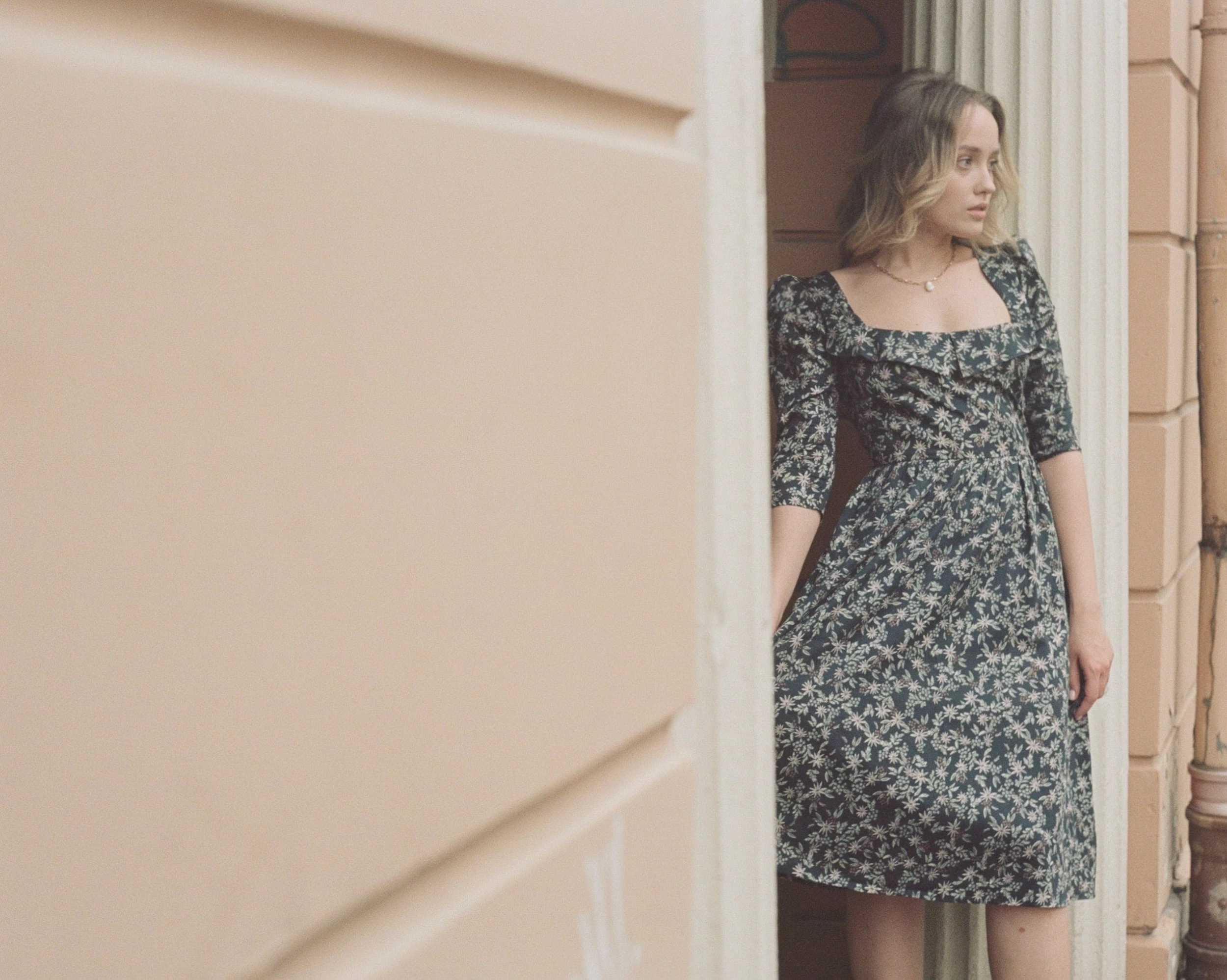 Onīrik īrik Marisol Dress / Black Cotton Floral - Image 7